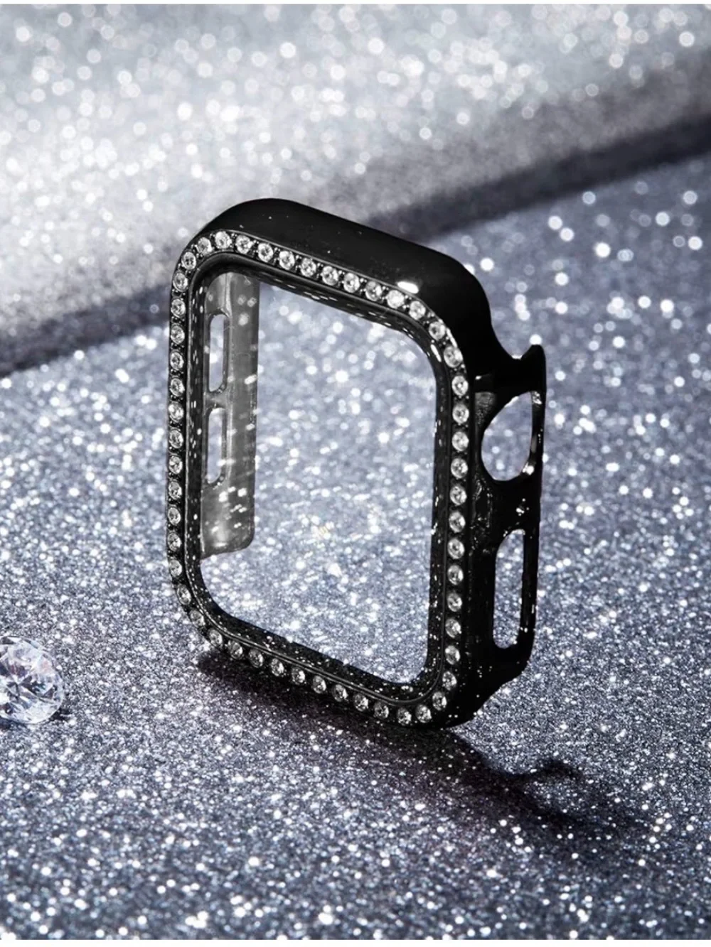 Black with Rhinestones Screen Protector for Apple Watch 42mm Series 3/2/1